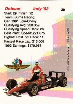 1993 Hi-Tech Indy #29 Dominic Dobson Back
