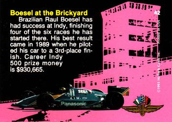 1993 Hi-Tech Indy #42 Raul Boesel Back