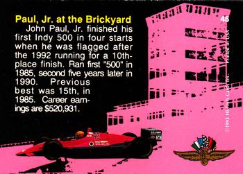 1993 Hi-Tech Indy #45 John Paul Jr. Back