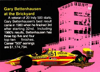 1993 Hi-Tech Indy #52 Gary Bettenhausen Back