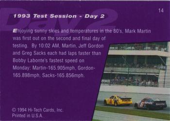 1994 Hi-Tech Brickyard 400 #14 Test Session-Day 2 Back