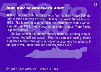 1994 Hi-Tech Brickyard 400 #33 Indy 500 to Brickyard 400? Back