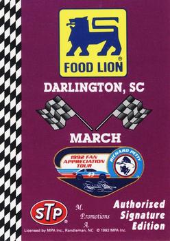 1992 Food Lion Richard Petty #17 Darlington, SC March Front