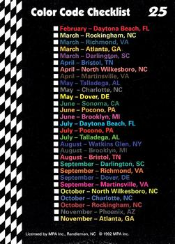 1992 Food Lion Richard Petty #25 N. Wilkesboro, NC April Back