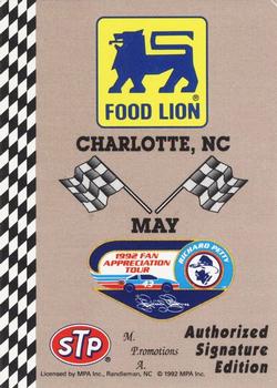 1992 Food Lion Richard Petty #37 Charlotte, NC May Front