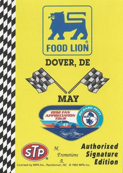 1992 Food Lion Richard Petty #41 Dover, DE May Front