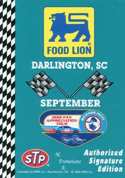 1992 Food Lion Richard Petty #81 Darlington, SC September Front