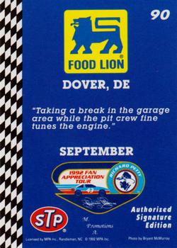 1992 Food Lion Richard Petty #90 Richard Petty Back