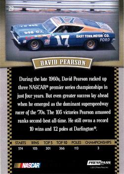 2012 Press Pass Legends #29 David Pearson Back