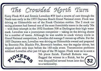 1991 Galfield Press Pioneers of Racing #32 Fonty Flock / Jimmie Lewallen Back