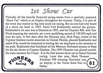 1991 Galfield Press Pioneers of Racing #61 Tim Flock Back