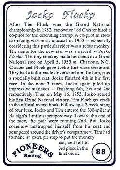 1991 Galfield Press Pioneers of Racing #88 Tim Flock Back