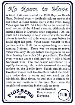 1991 Galfield Press Pioneers of Racing #106 Doug Yates Back