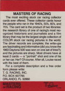 1989-90 TG Racing Masters of Racing #NNO Gun Grey Back