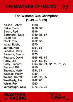 1989-90 TG Racing Masters of Racing #77 Sky Blue Back