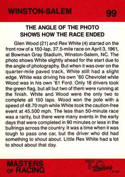 1989-90 TG Racing Masters of Racing #99 Glen Wood/Rex White's Car Back