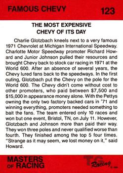1989-90 TG Racing Masters of Racing #123 Charlie Glotzbach Back