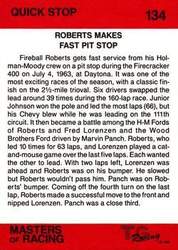 1989-90 TG Racing Masters of Racing #134 Fireball Roberts Back