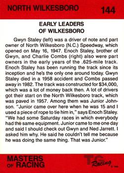 1989-90 TG Racing Masters of Racing #144 North Wilkesboro Back