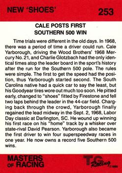 1989-90 TG Racing Masters of Racing #253 Cale Yarborough Back
