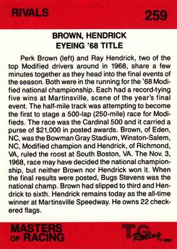1989-90 TG Racing Masters of Racing #259 Ray Hendrick/Perk Brown Back