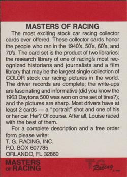 1989-90 TG Racing Masters of Racing #NNO Red Fox Back
