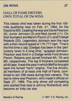 1991-92 TG Racing Masters of Racing Update #27 256 Wins Back