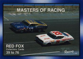 1991-92 TG Racing Masters of Racing Update #39 Cover Card/David Pearson's Car/LeeRoy Yarbrough's Car Front