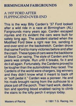 1991-92 TG Racing Masters of Racing Update #53 Billy Carden's Car Back