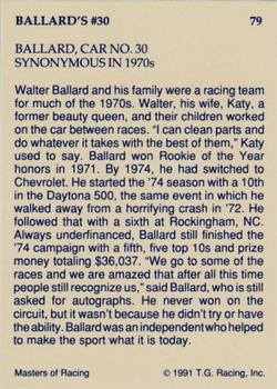 1991-92 TG Racing Masters of Racing Update #79 Walter Ballard's Car Back