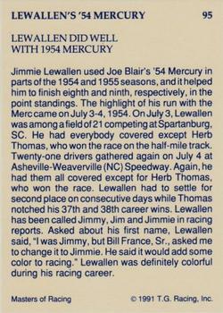 1991-92 TG Racing Masters of Racing Update #95 Jimmie Lewallen Back