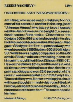 1991-92 TG Racing Masters of Racing Update #129 Jim Reed Back