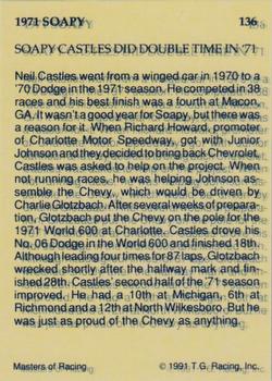 1991-92 TG Racing Masters of Racing Update #136 Neil Castles' Car Back