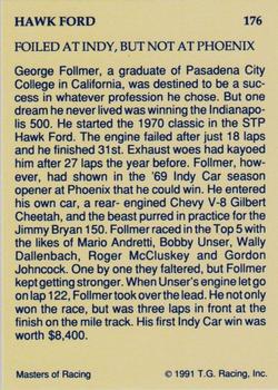1991-92 TG Racing Masters of Racing Update #176 George Follmer Back