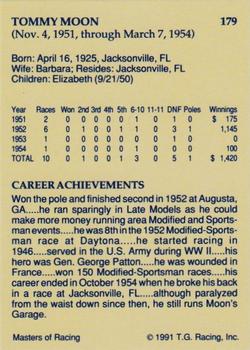 1991-92 TG Racing Masters of Racing Update #179 Tommy Moon Back