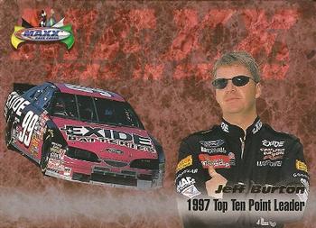 1998 Maxx 1997 Year In Review - Top 10 #P04 Jeff Burton Front