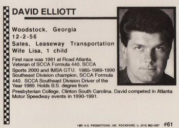 1991 Langenberg ARCA/Hot Stuff #61 David Elliott Back