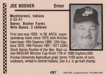 1992 Langenberg ARCA/Flash #97 Joe Booher Back