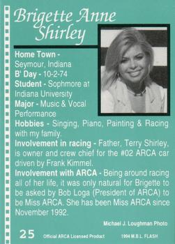 1994 Langenberg ARCA/Flash #25 Brigette Anne Shirley Back