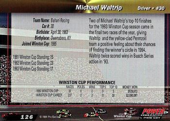 1994 Power #126 Michael Waltrip Back
