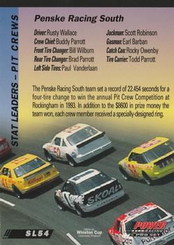 1994 Power #SL54 Penske Racing South Back