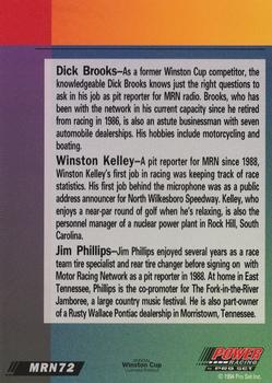 1994 Power #MRN72 Dick Brooks/Winston Kelley/Jim Phillips Back
