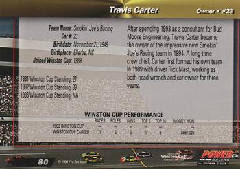 1994 Power #80 Travis Carter Back