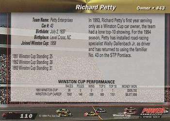 1994 Power #110 Richard Petty Back