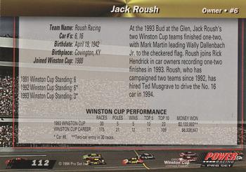 1994 Power #112 Jack Roush Back