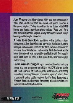 1994 Power #MRN73 Joe Moore/Allen Bestwick/Fred Armstrong Back