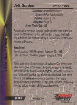 1994 Power - Gold Cup '94 #DB5 Jeff Gordon Back