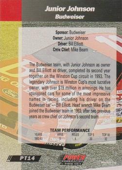 1994 Power - Gold Cup '94 #PT14 Junior Johnson Back