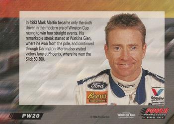 1994 Power - Gold Cup '94 #PW20 Mark Martin Back