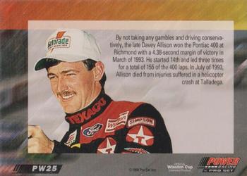 1994 Power - Gold Cup '94 #PW25 Davey Allison Back